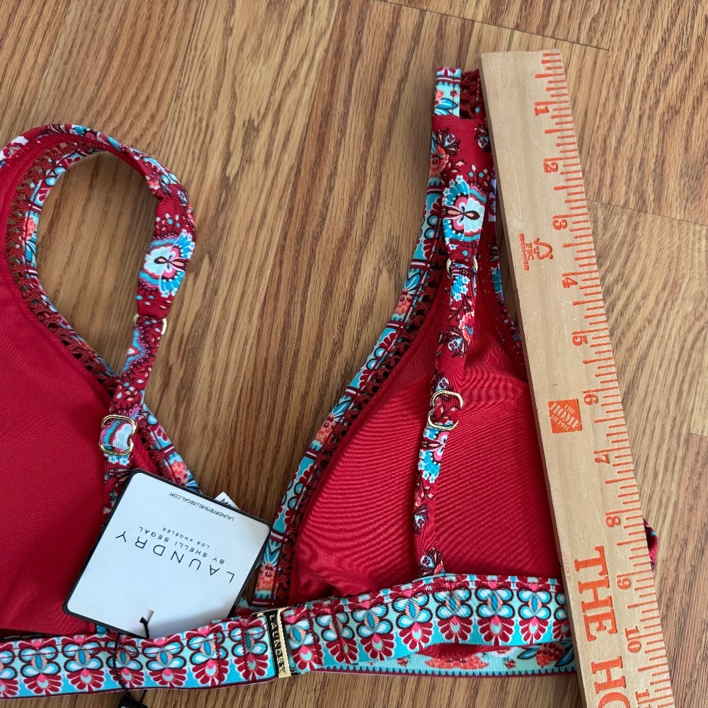 Medallion Pattern Triangle Swim Top - Picture 6 of 7
